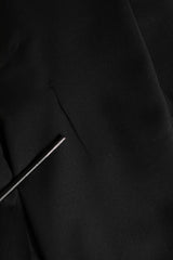 Dolce & Gabbana Black Wool Stretch Formal Dress Trouser
