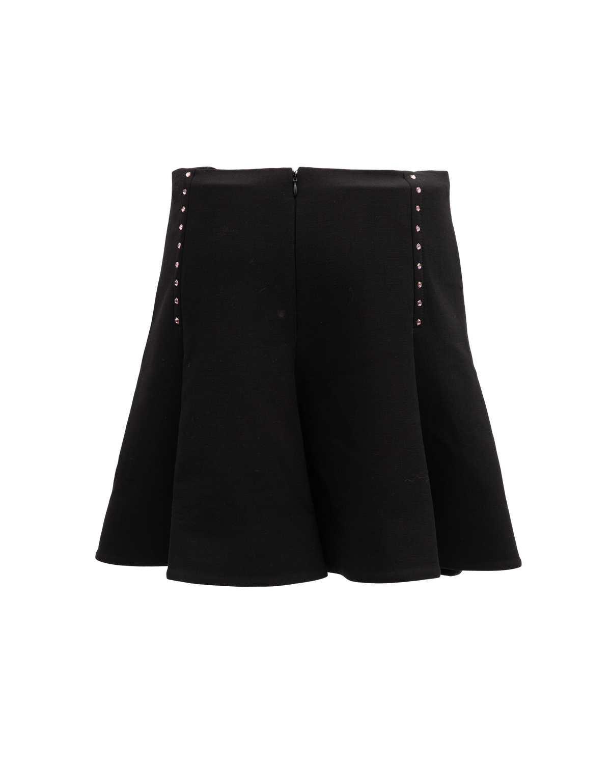 Valentino Garavani Mini Black Skirt with Gold Details