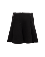 Valentino Garavani Mini Black Skirt with Gold Details