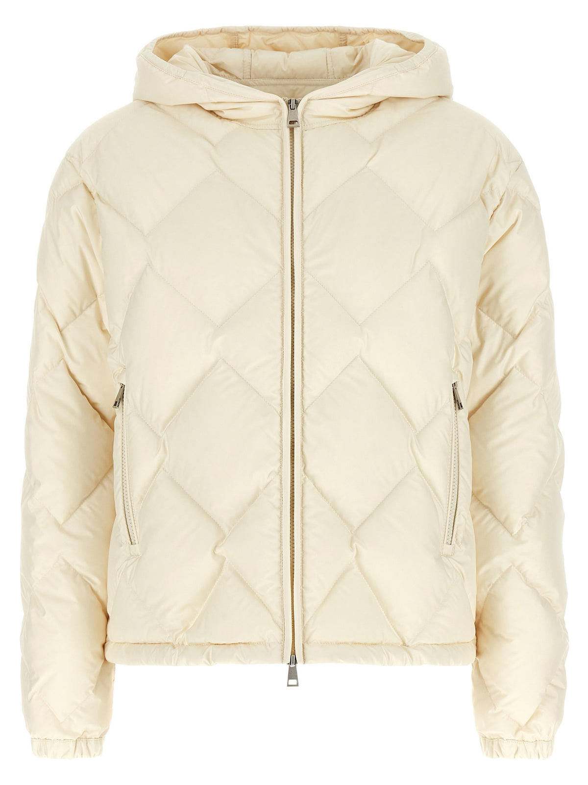 Doudoune longue Moncler en polyester blanc