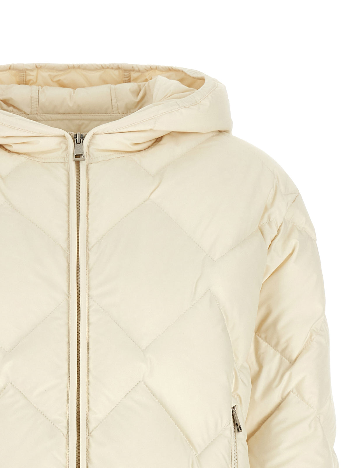Doudoune longue Moncler en polyester blanc