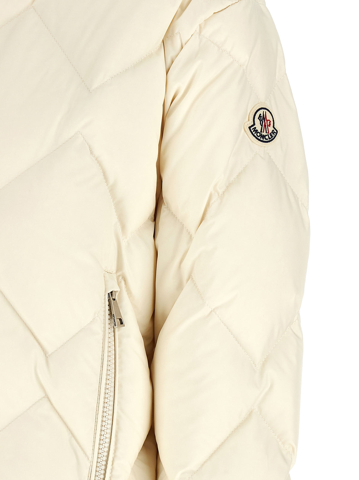 Doudoune longue Moncler en polyester blanc