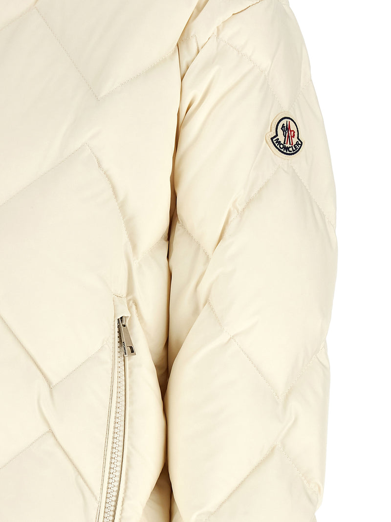 Moncler Arvouinne White Polyester Full-Length Jacket