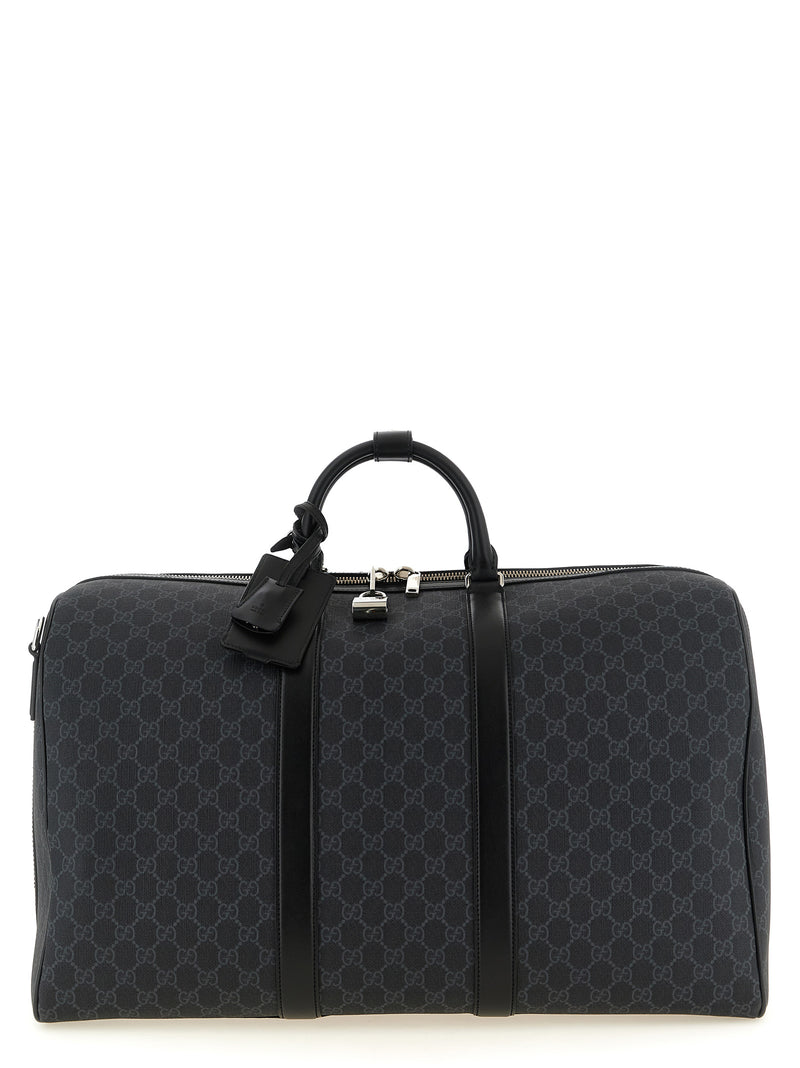 Gucci Black GG Supreme Canvas Duffel Bag