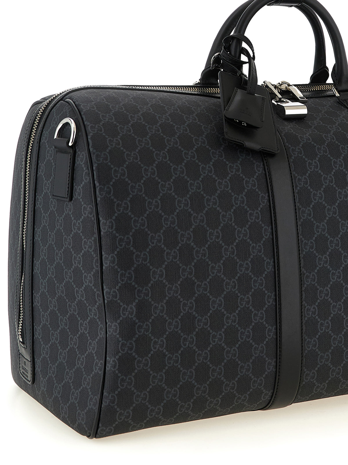 Gucci Black GG Supreme Canvas Duffel Bag