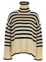 TOTEME Bicolor Wool Cardigan - Signature Stripe Design