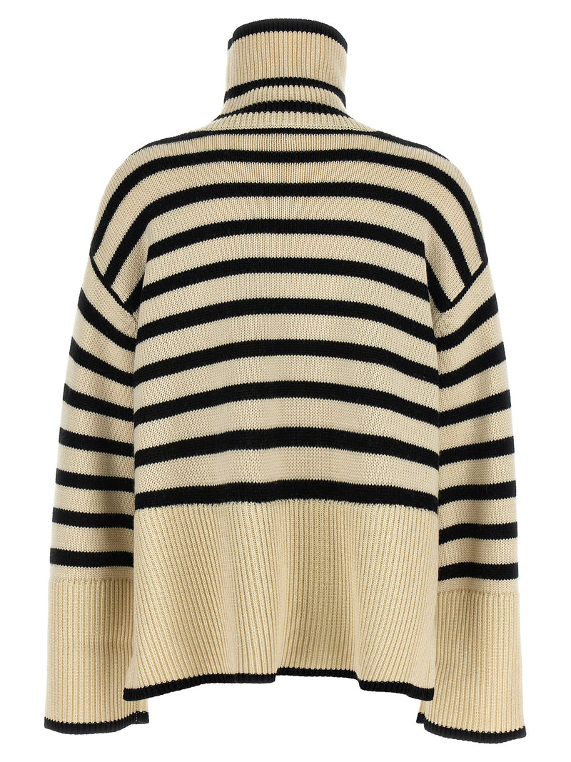 TOTEME Bicolor Wool Cardigan - Signature Stripe Design