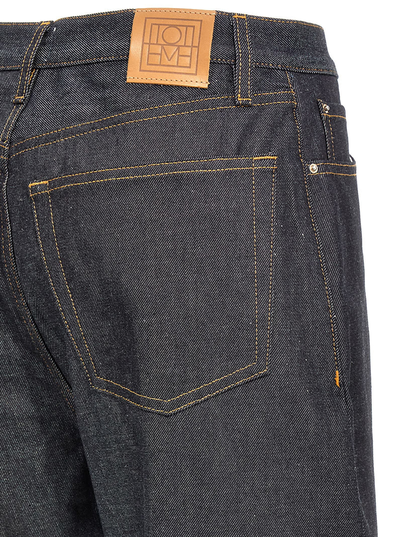 TOTEME Blue Twisted Seam Cotton Jeans