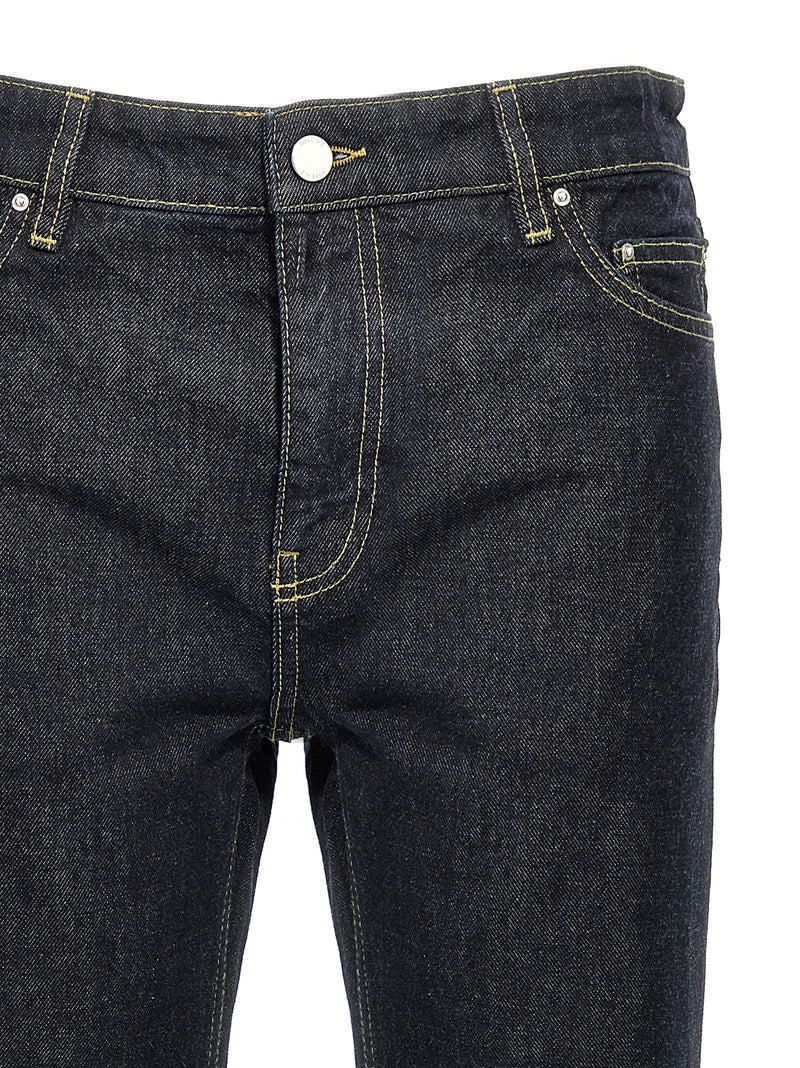 TOTEME Blue Cotton Tapered Jeans - Low Taper Style