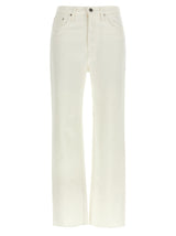 TOTEME White Cotton High-Waisted Jean