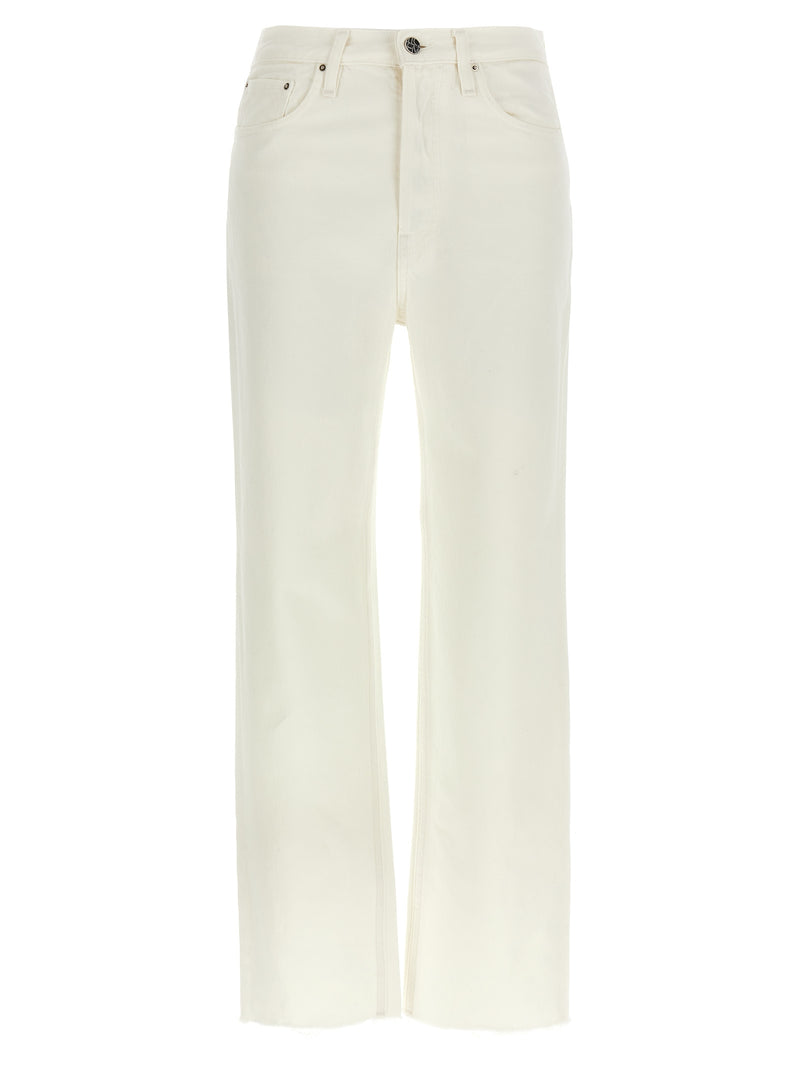 TOTEME White Cotton High-Waisted Jeans for Women