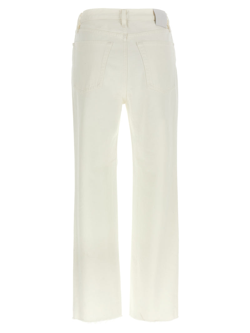 TOTEME White Cotton High-Waisted Jeans for Women