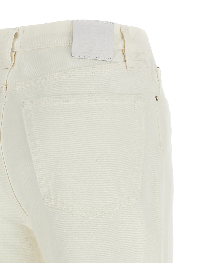 TOTEME White Cotton High-Waisted Jeans for Women