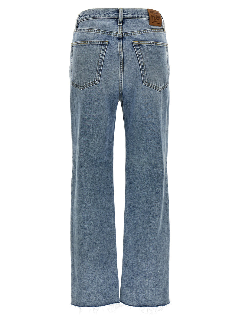 TOTEME Blue Cotton Straight-Leg Jeans for Women