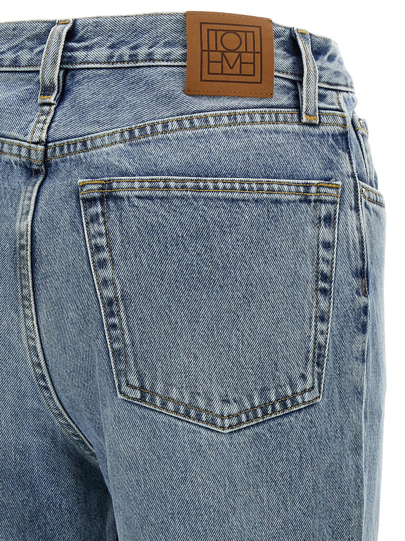 TOTEME Blue Cotton Straight-Leg Jeans for Women