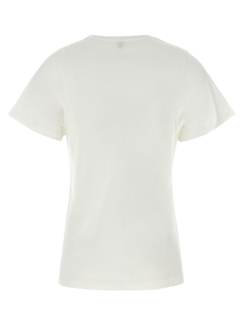 TOTEME White Cotton T-Shirt - Curved Seam Design