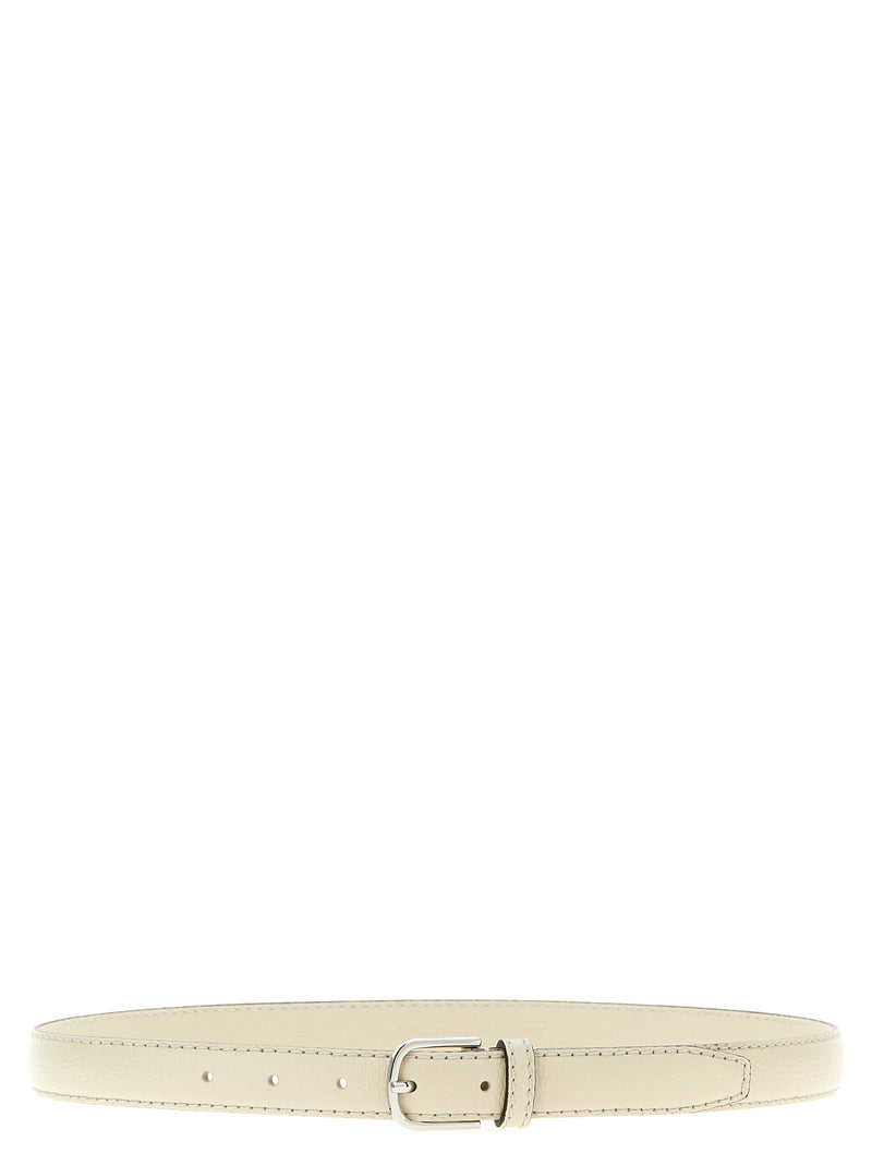 TOTEME White Leather Regular Belt - Modern Luxury Accessory