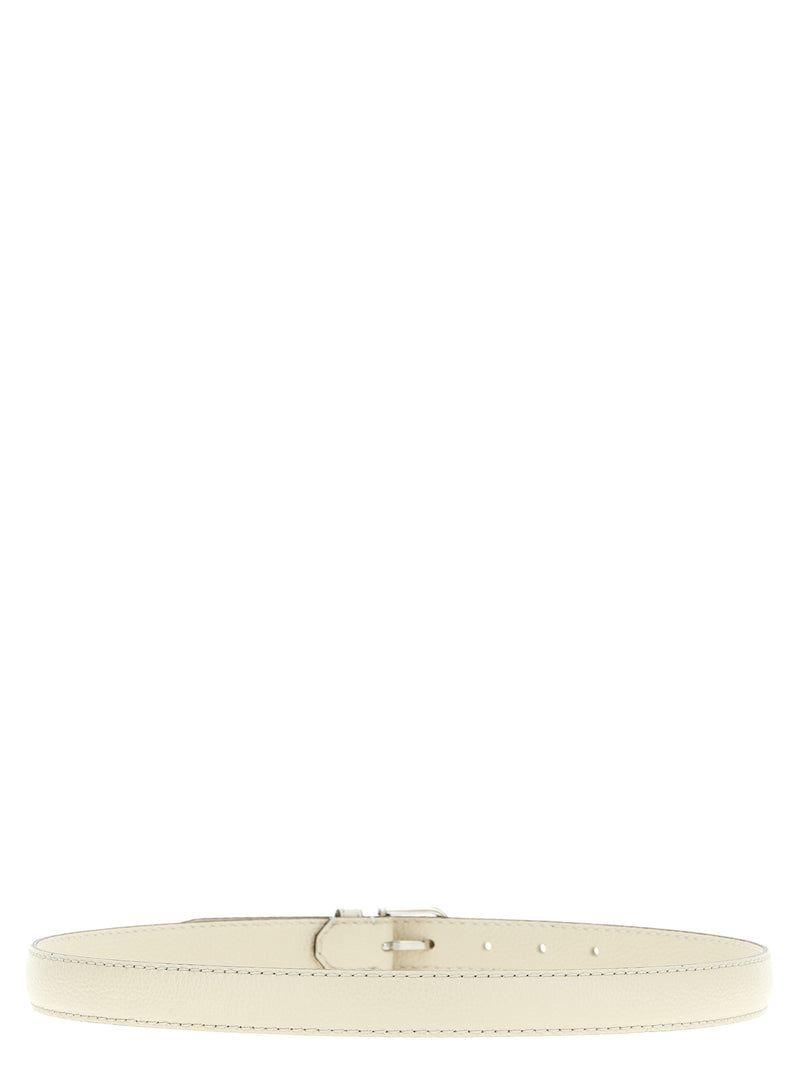 TOTEME White Leather Regular Belt - Modern Luxury Accessory