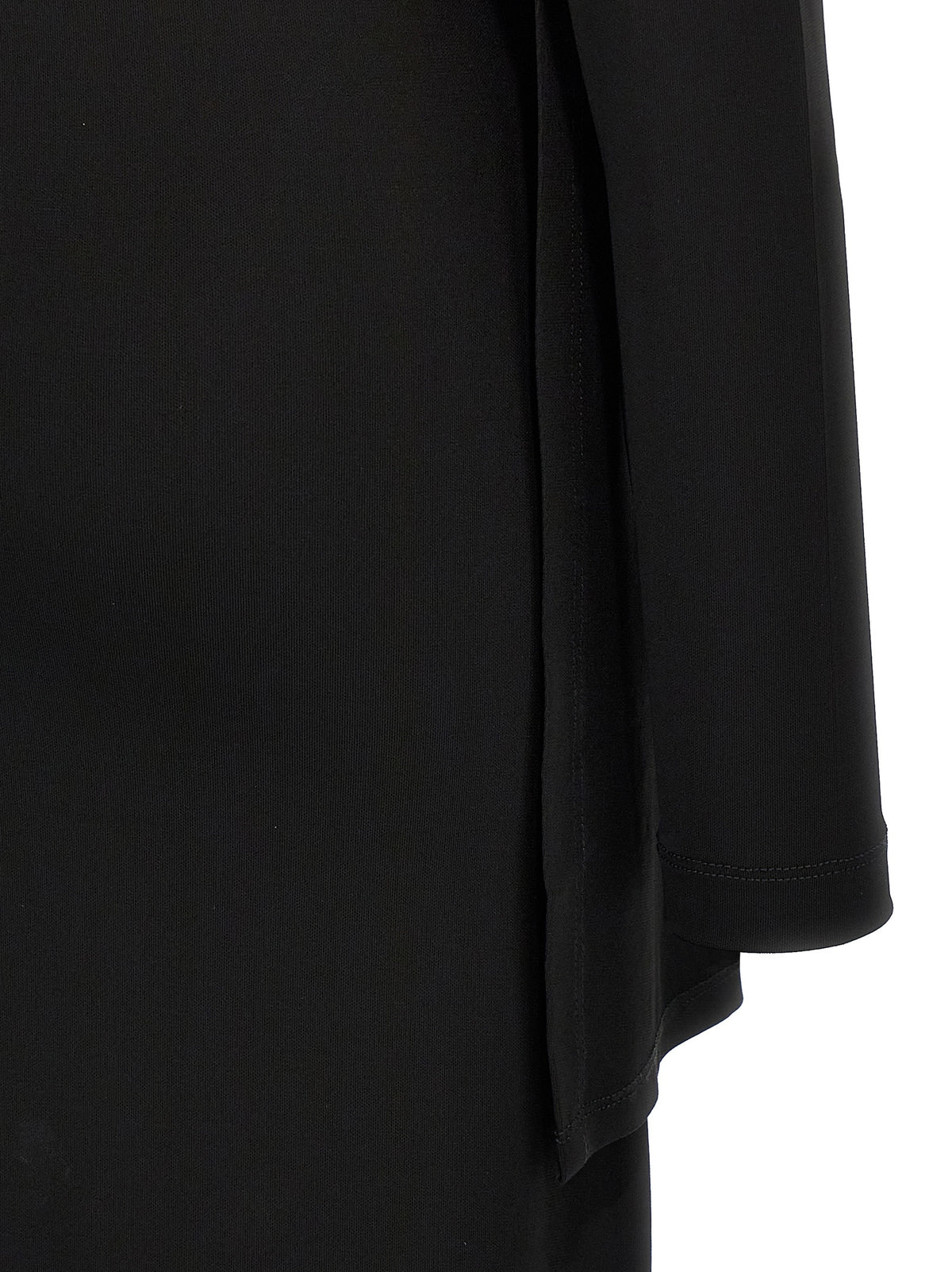 TOTEME Black Viscose Long Dress - Overlapped Jersey Design