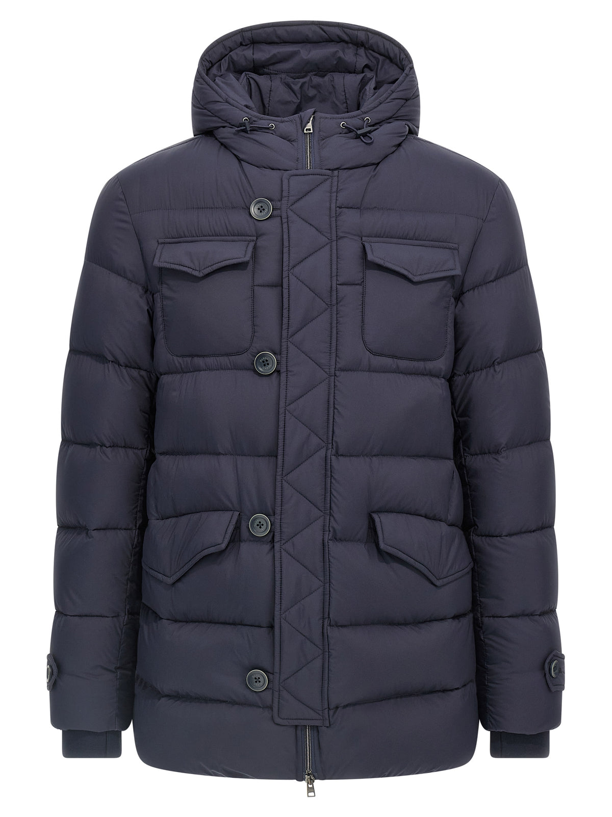 Herno Blue Polyamide Full-Length Jacket