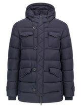 Herno Blue Polyamide Full-Length Jacket
