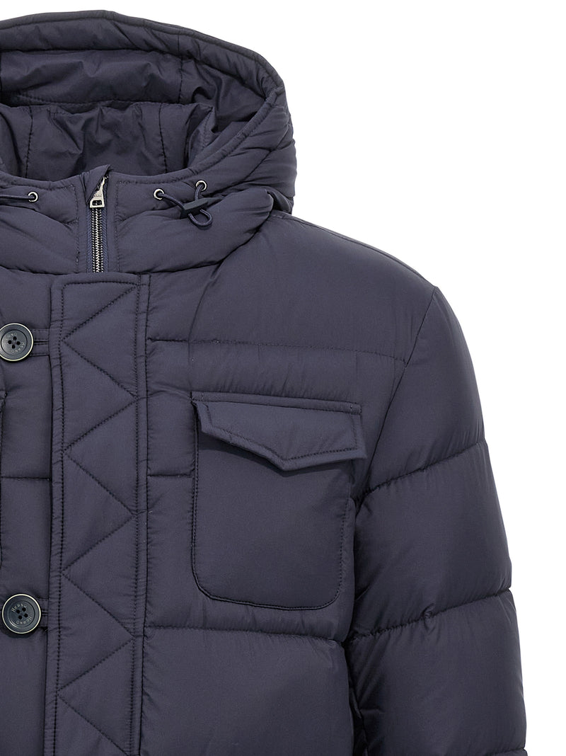 Herno L’Eskimo Blue Polyamide Full-Length Jacket