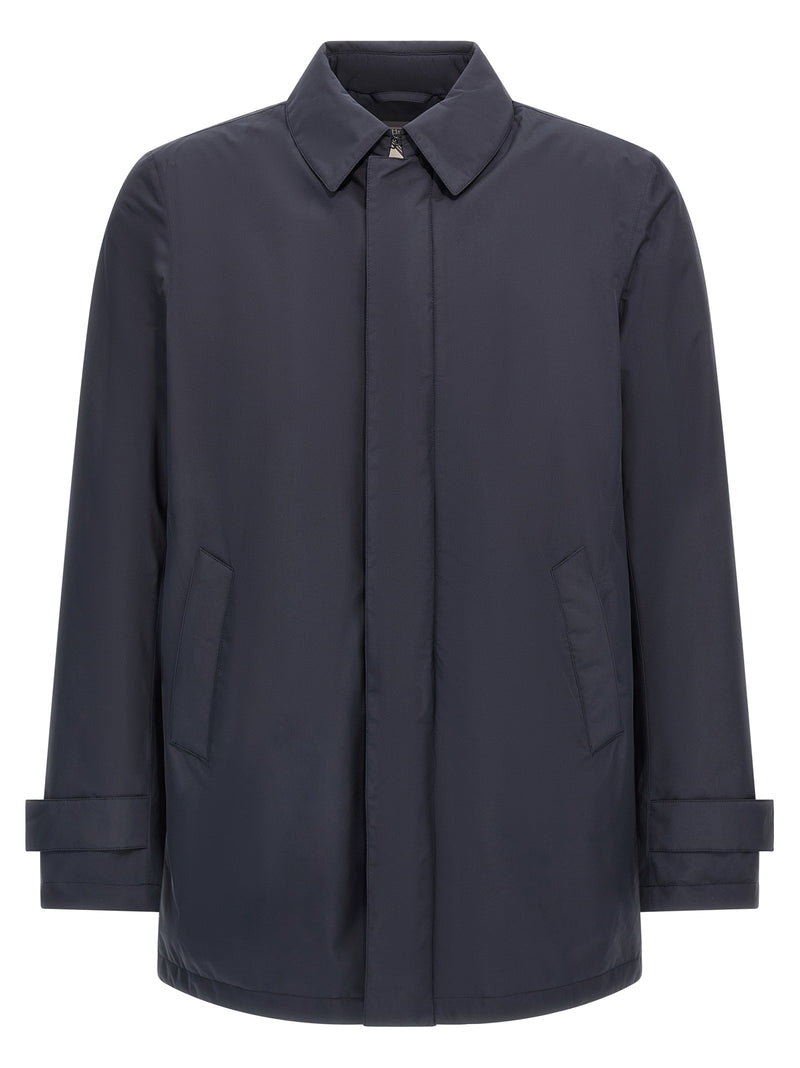Herno Blue Polyester Parka for Men