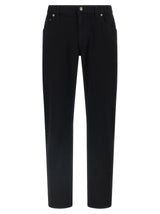 Dolce & Gabbana Black Cotton Slim Fit Jeans