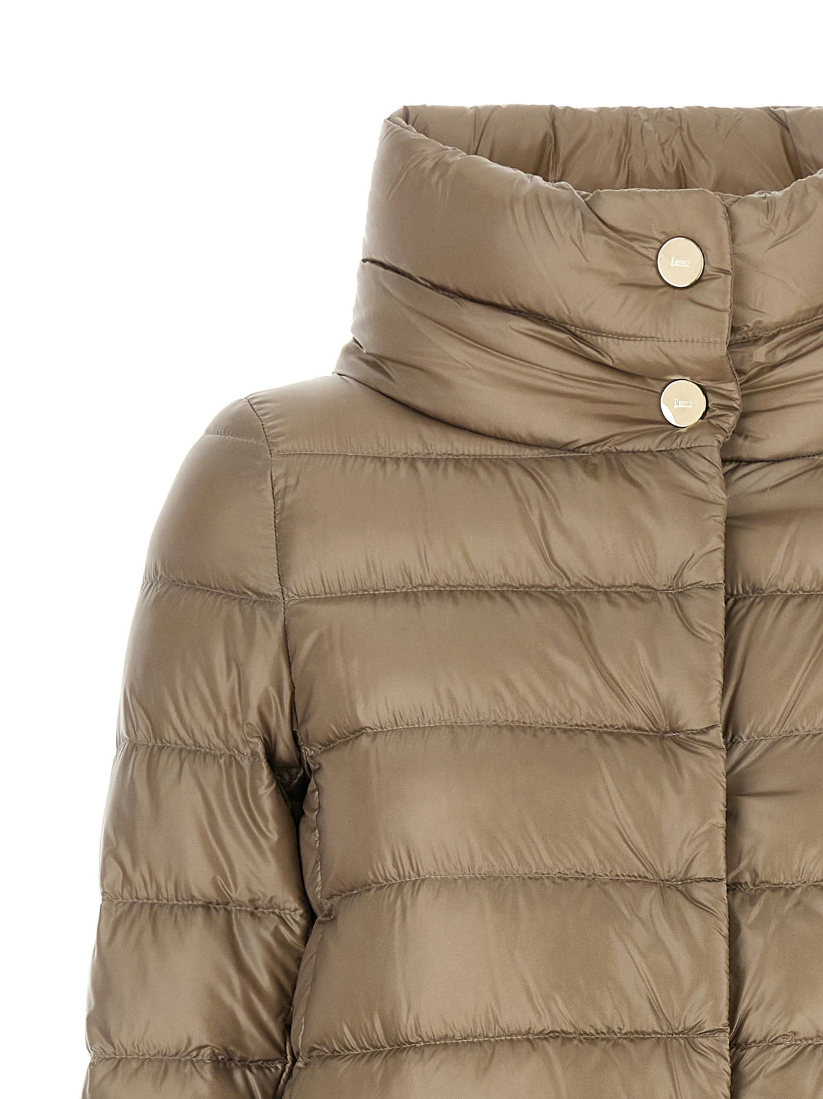 Herno Amelia Beige Polyamide Full-Length Jacket
