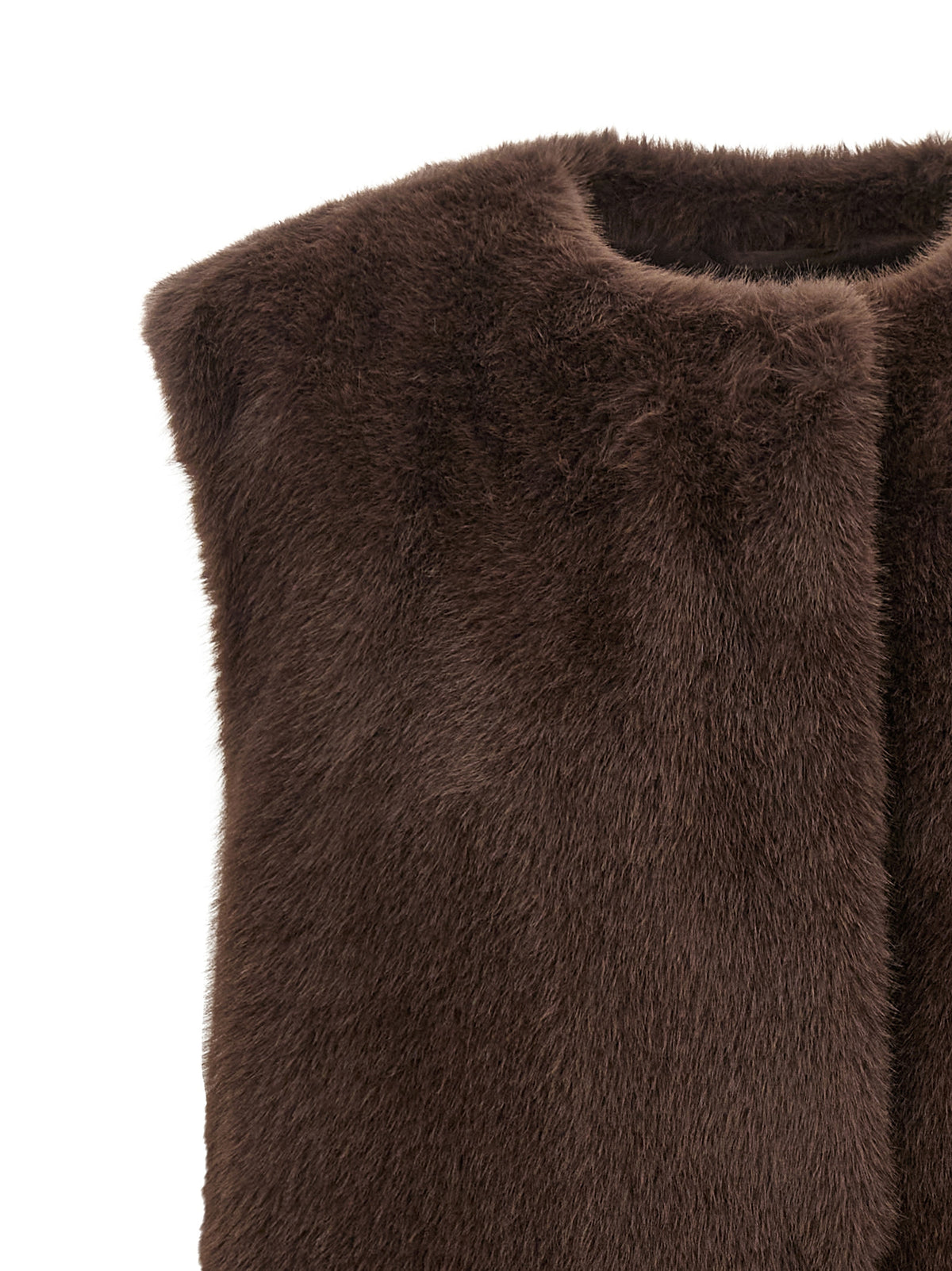 Herno Brown Polyester Sleeveless Jacket - Resort Collection