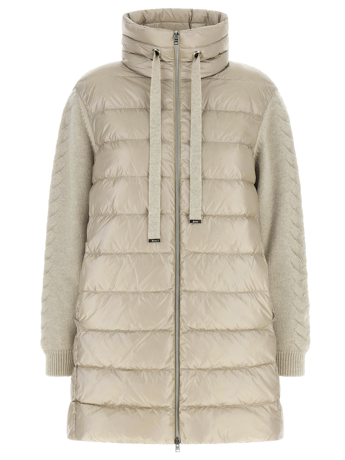 Herno Beige Polyamide Full-Length Jacket - Resort Hybrid Design