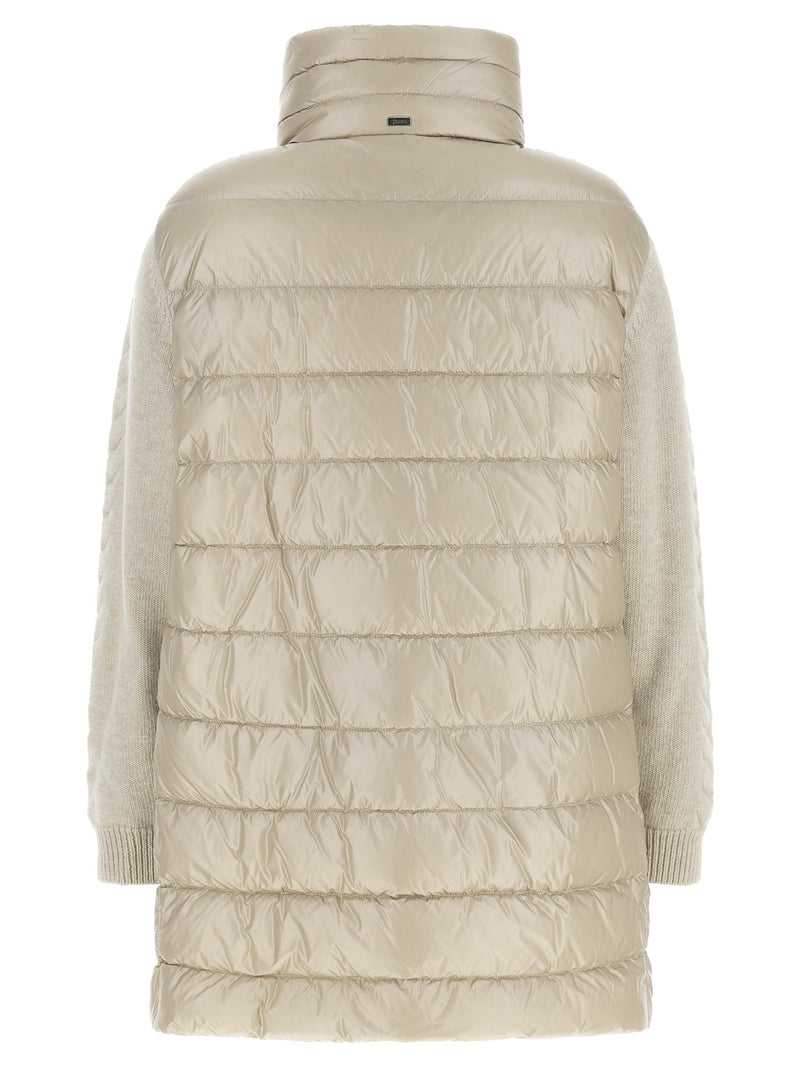 Herno Beige Polyamide Full-Length Jacket - Resort Hybrid Design