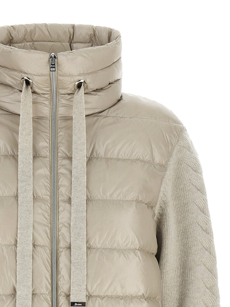 Herno Beige Polyamide Full-Length Jacket - Resort Hybrid Design