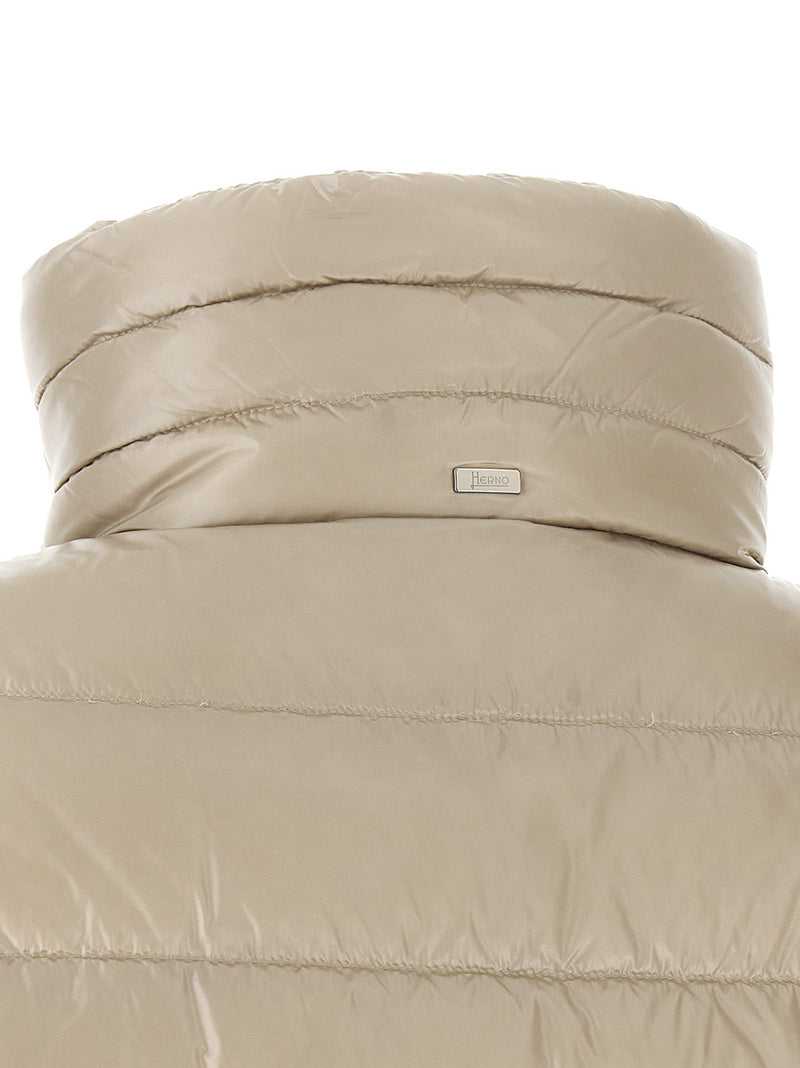 Herno Beige Polyamide Full-Length Jacket - Resort Hybrid Design