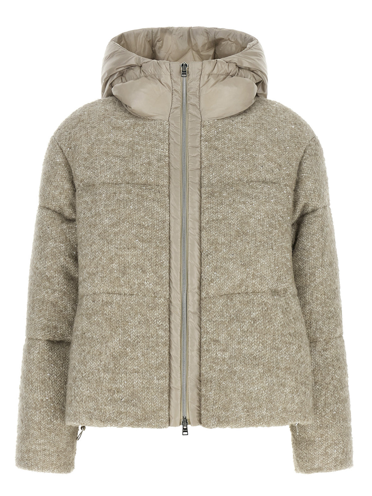 Herno Beige Wool Full-Length Jacket