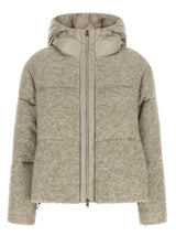 Herno Beige Wool Full-Length Jacket