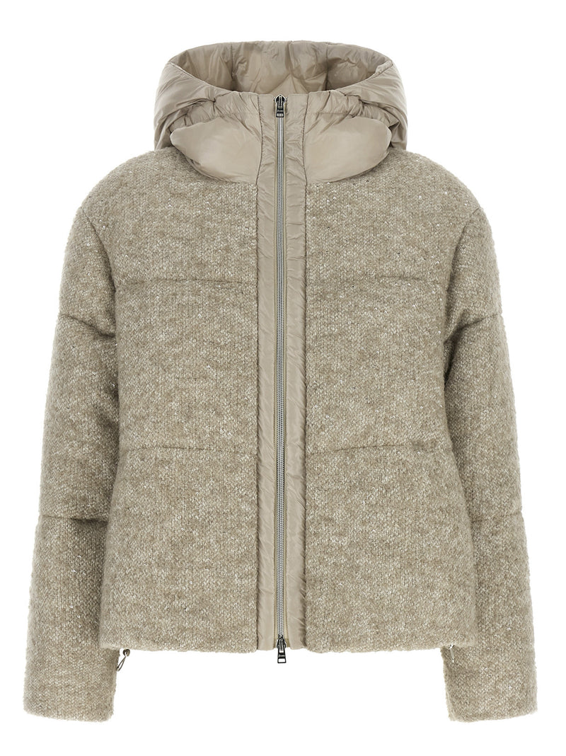 Herno Beige Wool Full-Length Jacket