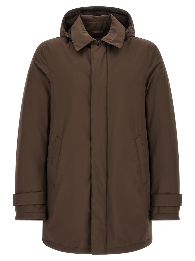 Herno Brown Polyester Parka - Stylish and Functional Outerwear