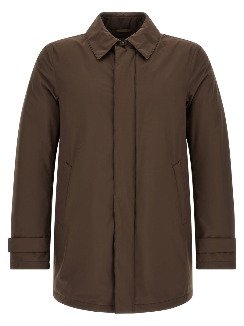 Herno Brown Polyester Parka - Stylish and Functional Outerwear