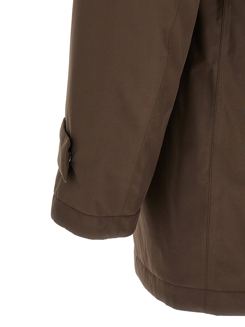 Herno Brown Polyester Parka - Stylish and Functional Outerwear