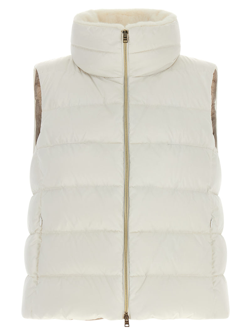 Herno White Polyester Sleeveless Jacket - Stylish Padded Vest