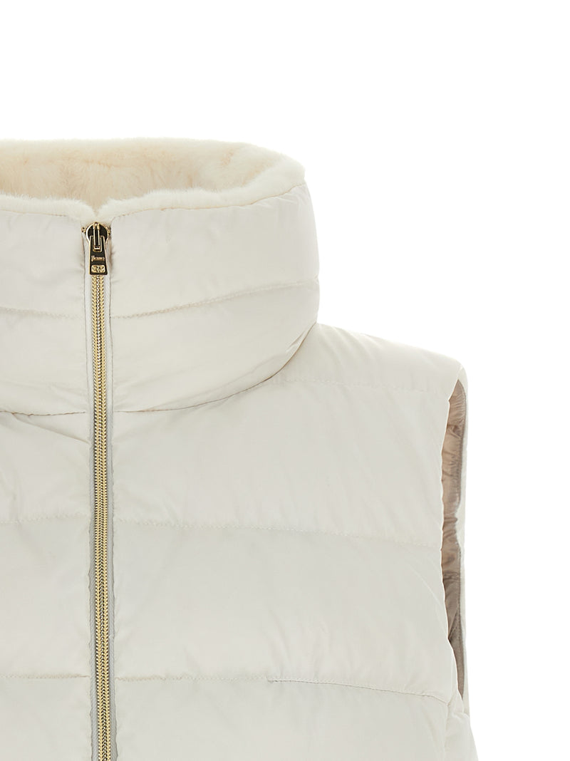 Herno White Polyester Sleeveless Jacket - Stylish Padded Vest