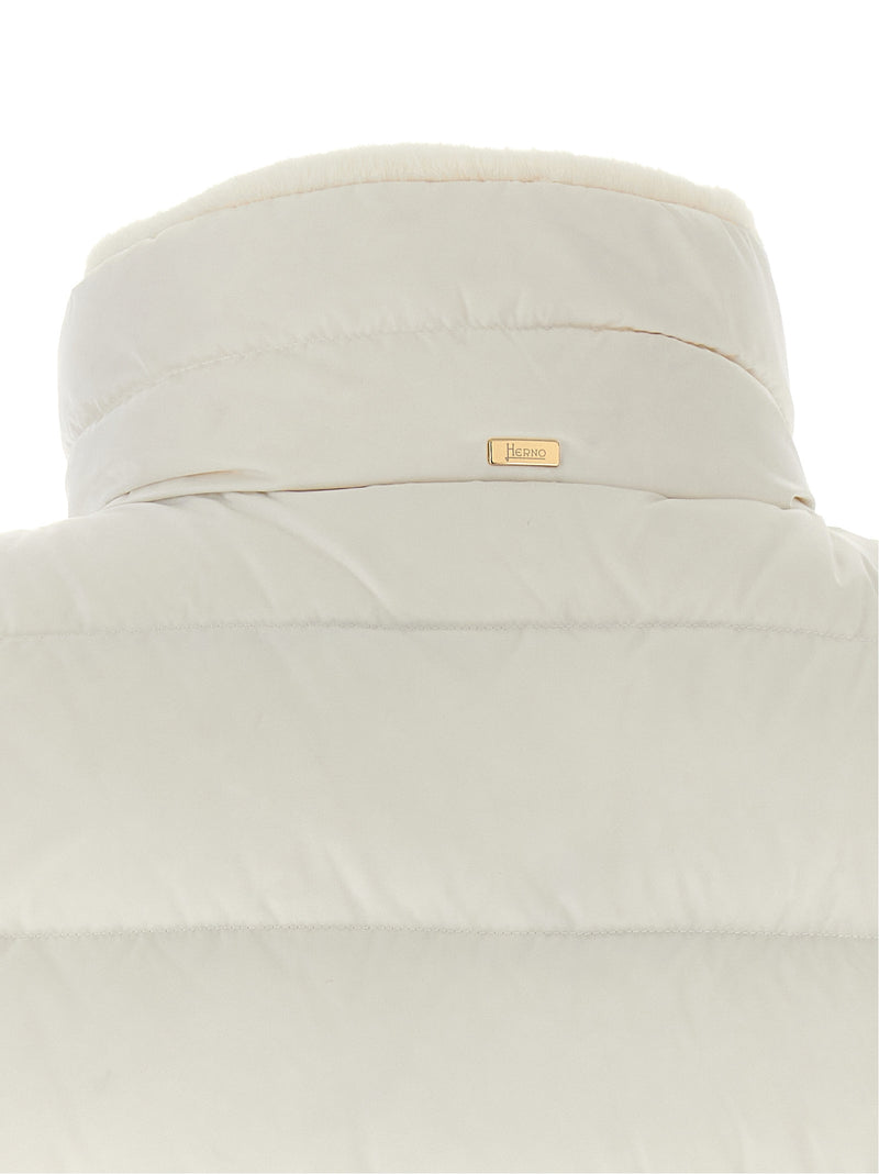 Herno White Polyester Sleeveless Jacket - Stylish Padded Vest
