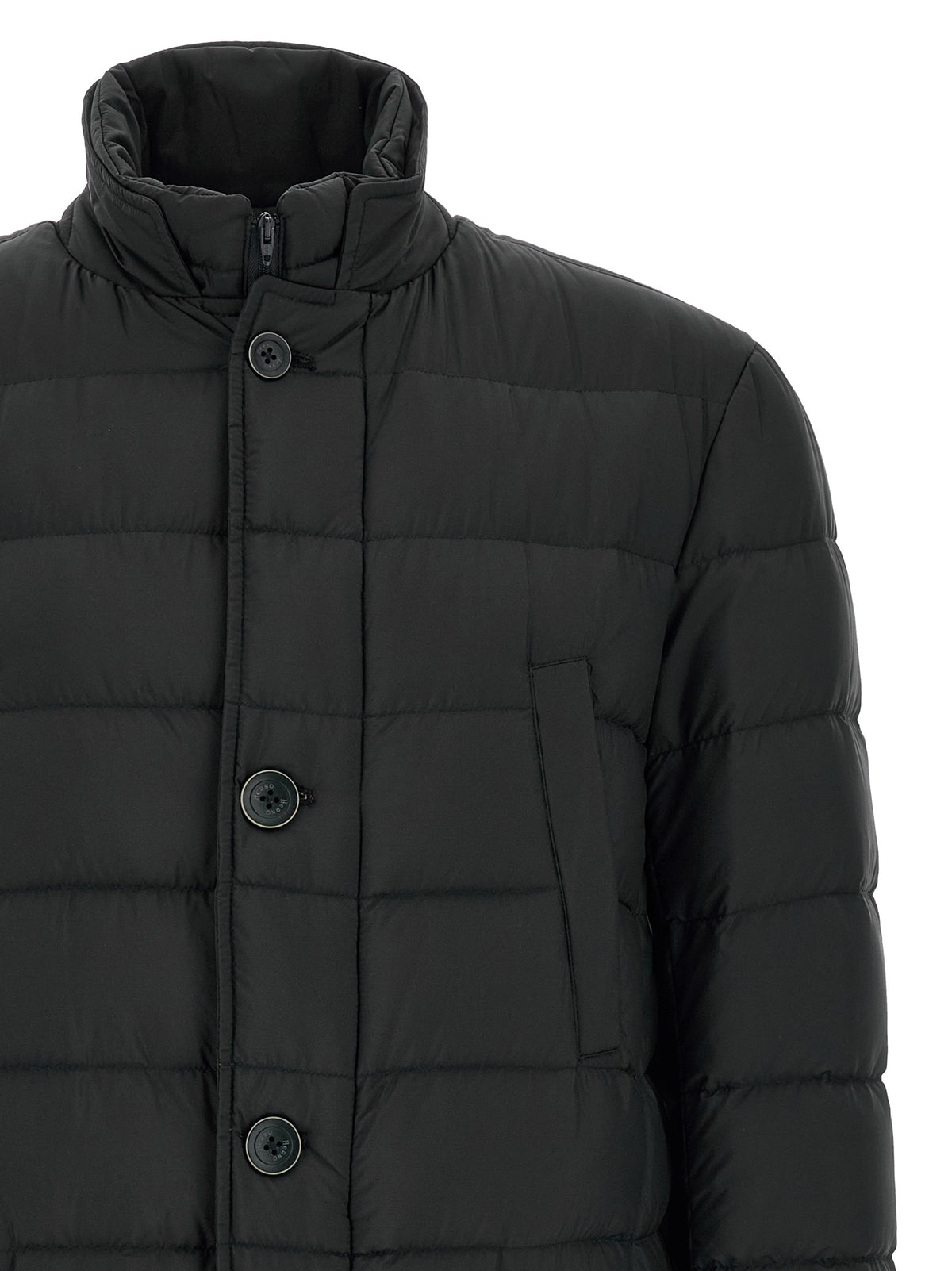 Herno Il Cappotto Black Polyamide Full-Length Jacket