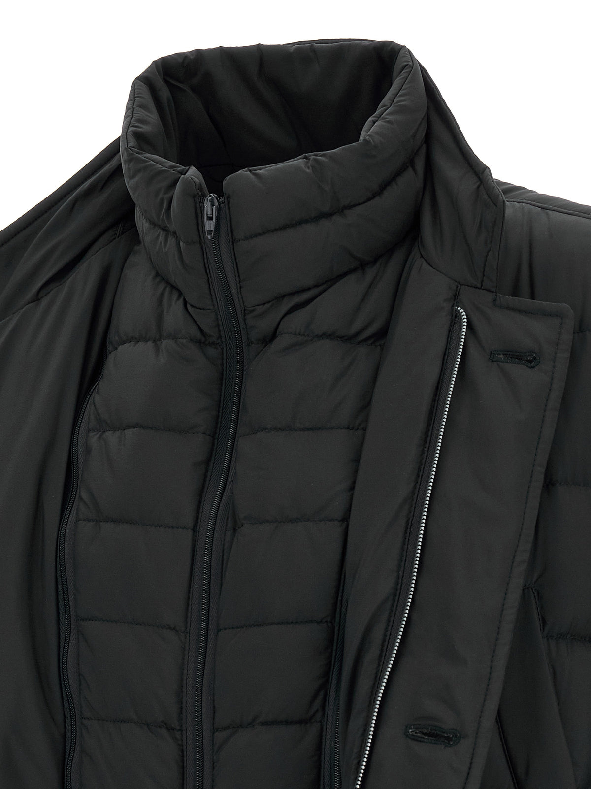 Herno Il Cappotto Black Polyamide Full-Length Jacket