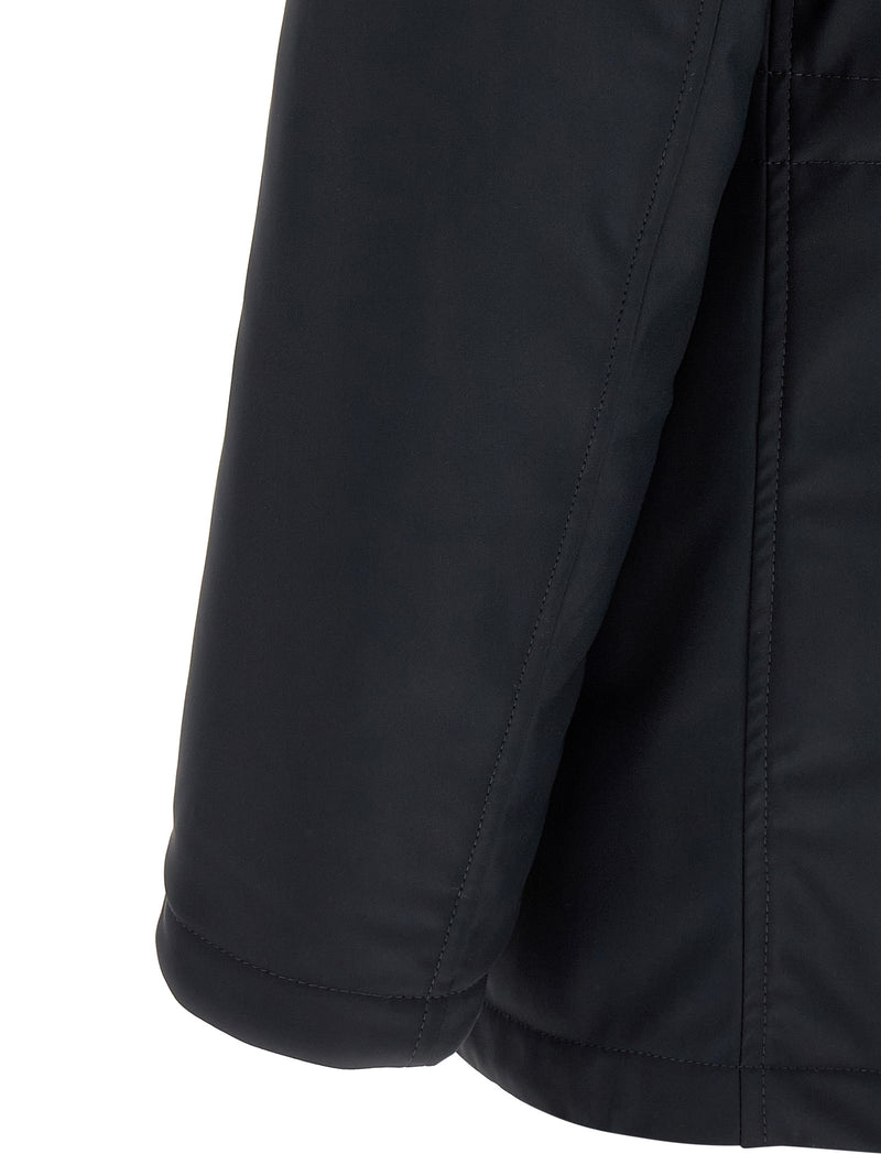 Herno Blue Polyamide Full-Length Jacket for Men
