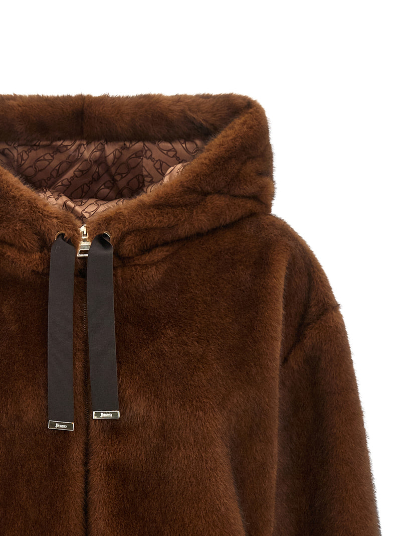 Herno Brown Polyester Bomber Jacket for Women