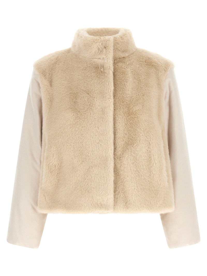 Herno Beige Polyester Full-Length Resort Jacket