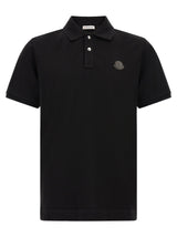 Moncler Black Leather Polo Shirt