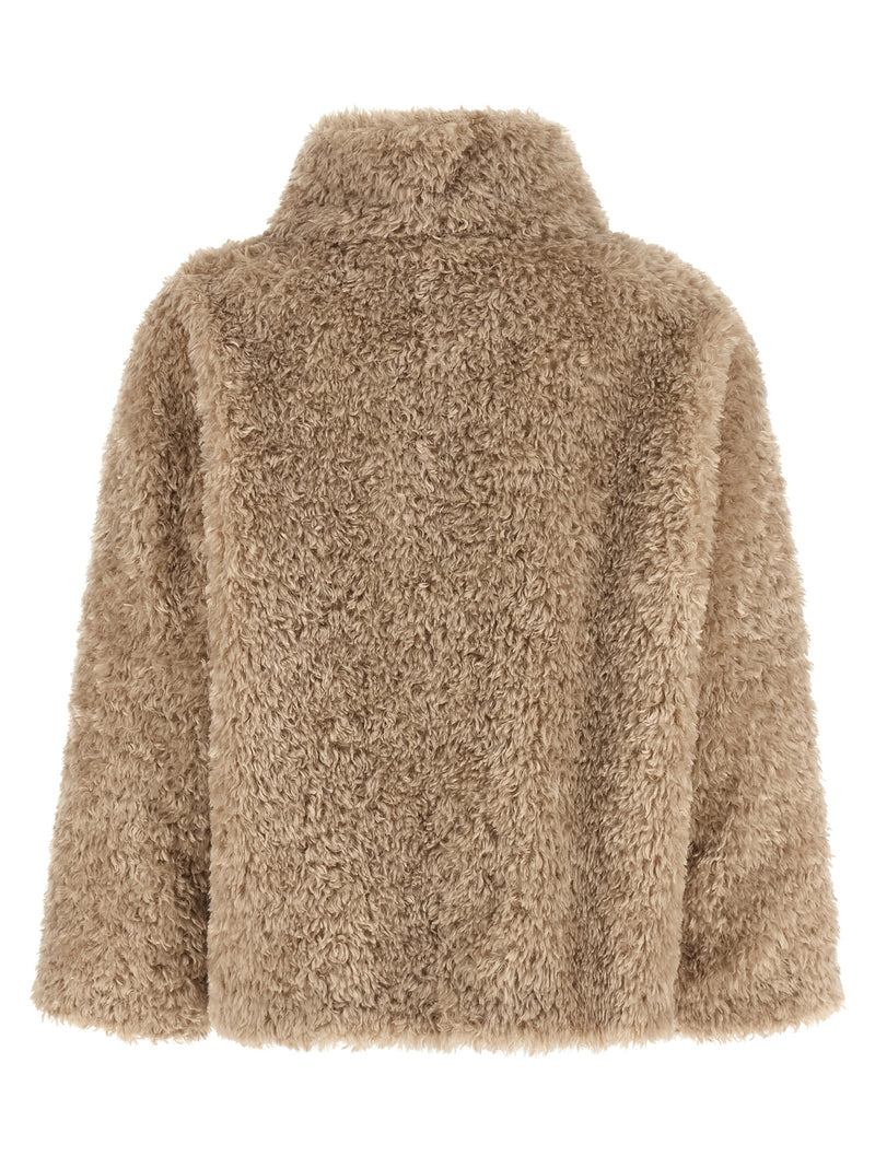 Herno Beige Polyester Coat - Luxurious Boxy Silhouette